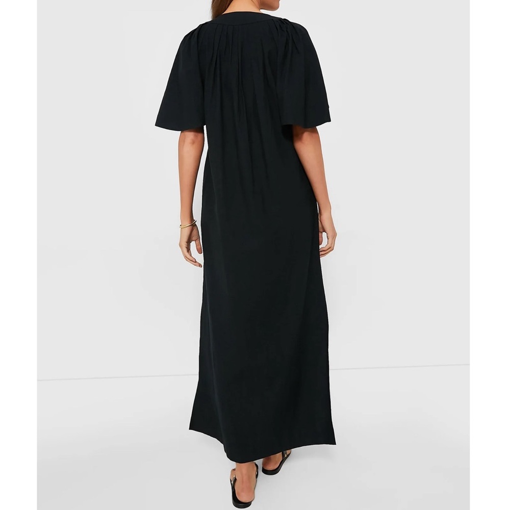 NWT POMANDER PLACE Black Finley Flutter Sleeve Maxi Dress XL - Picture 4 of 11